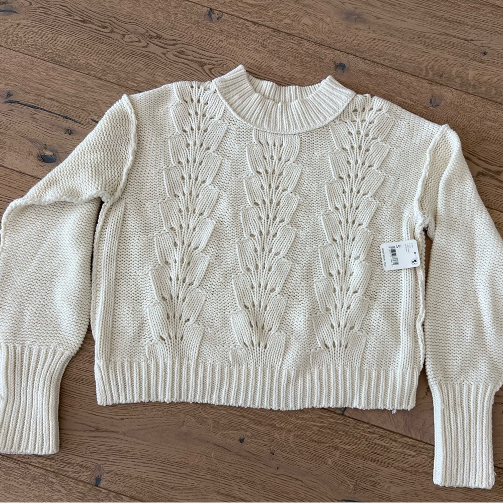 Free People ivory knit sweater